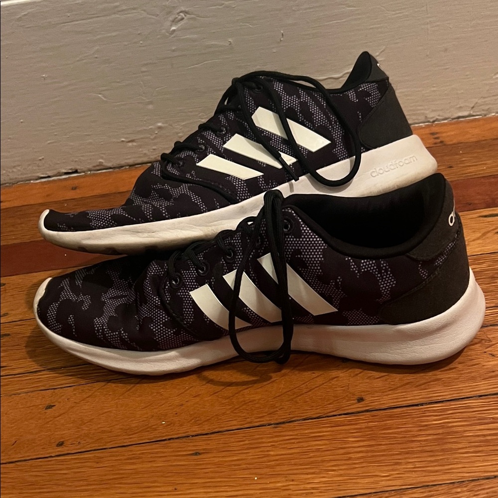 Adidas Black and White Lace Design Sneaker